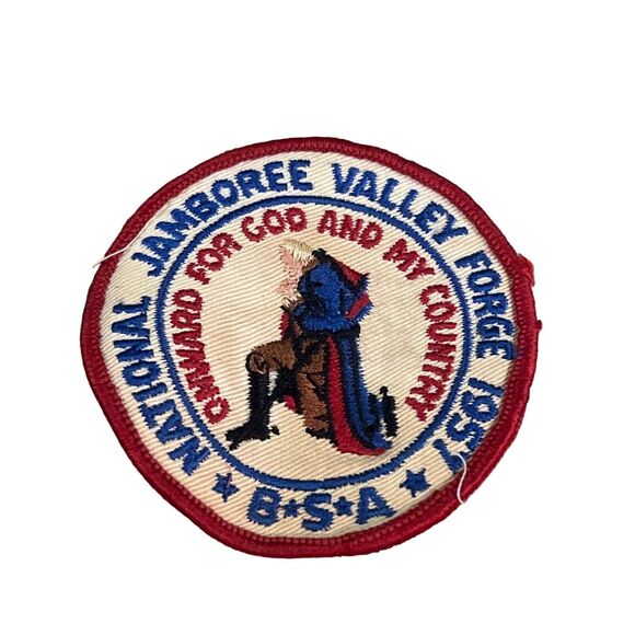3 Vintage Boy Scout 1957 Valley Forge Onward God Country National Jamboree Patch - Picture 5 of 10